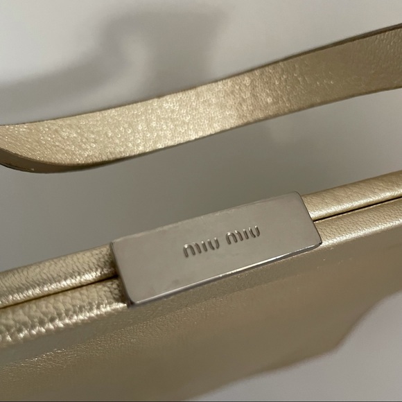 Vintage miu miu square handbag with bow - Picture 4 of 16